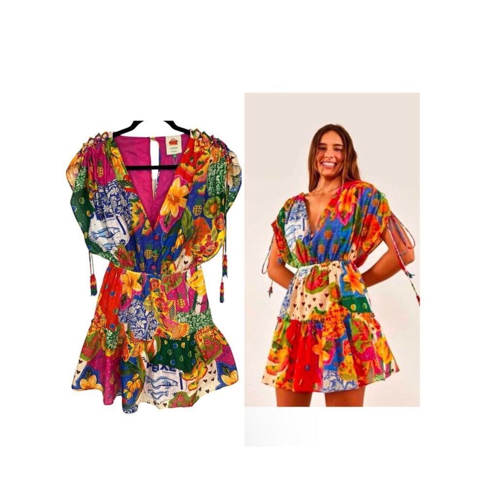 NWT Farm Rio Sunny Mixed Mini Dress size M